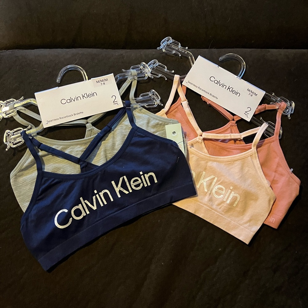 Calvin Klein Girls Bralettes Sz Medium NWT